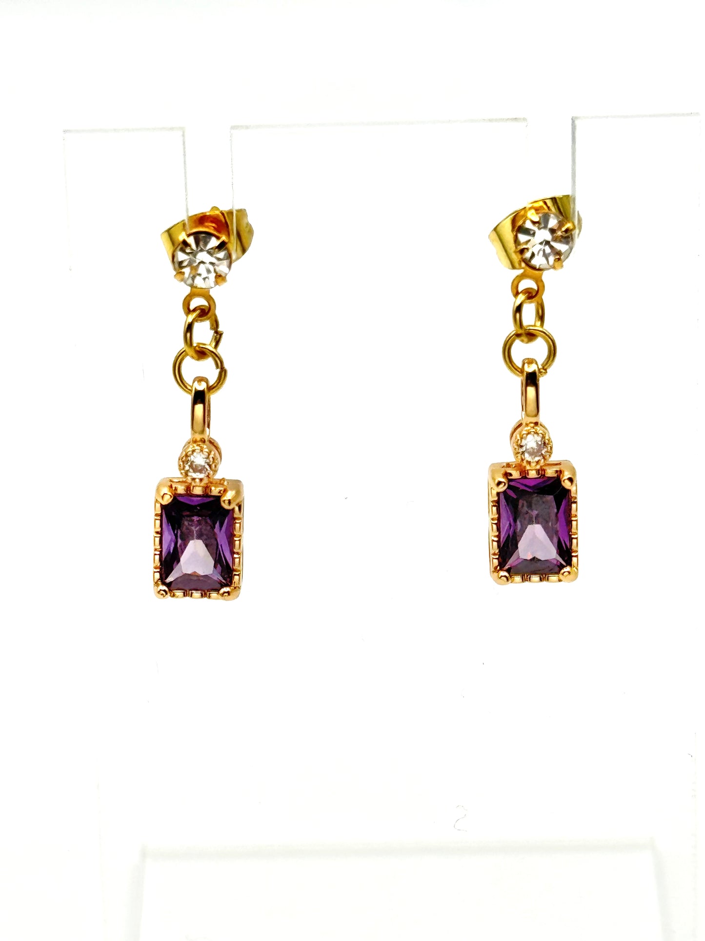 π Amethyst Glow Drop Earrings