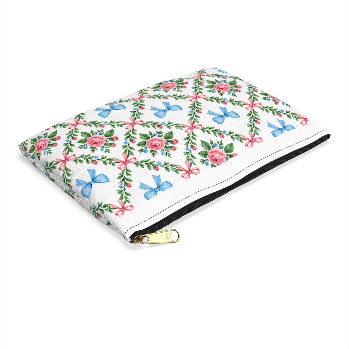 Floral Bow Cosmetic Pouch