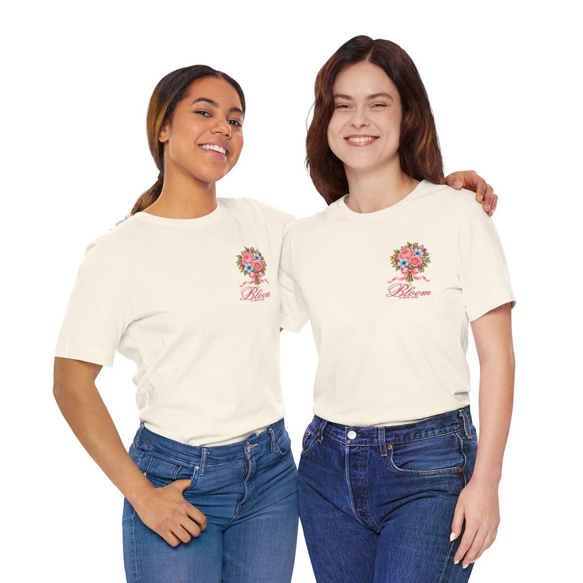 Grow Through What You Go Through — Floral & Bow T-Shirt