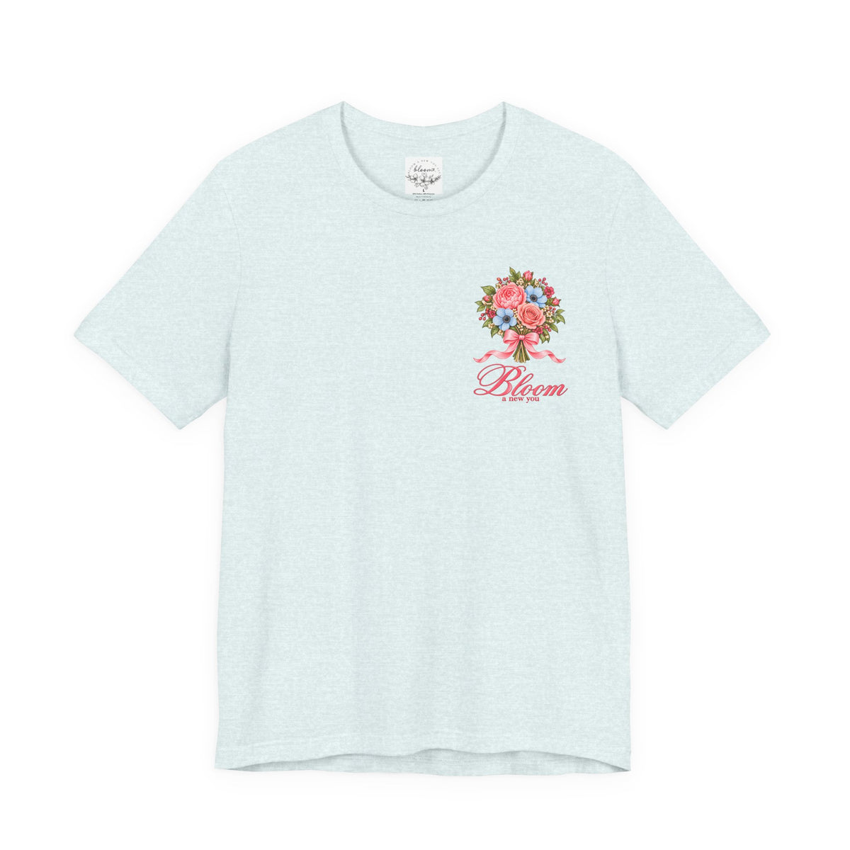 Grow Through What You Go Through — Floral & Bow T-Shirt