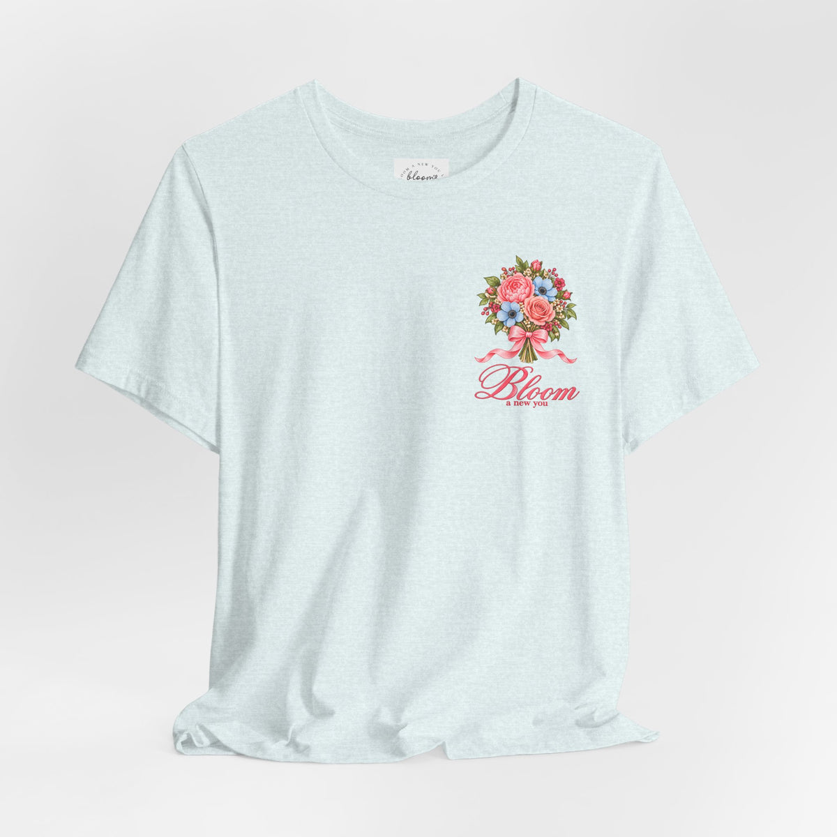 Grow Through What You Go Through — Floral & Bow T-Shirt