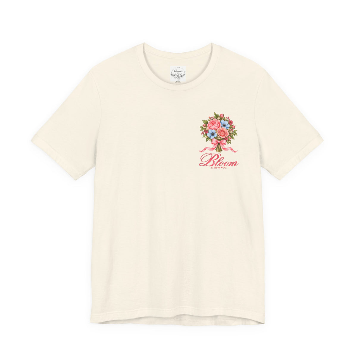 Grow Through What You Go Through — Floral & Bow T-Shirt
