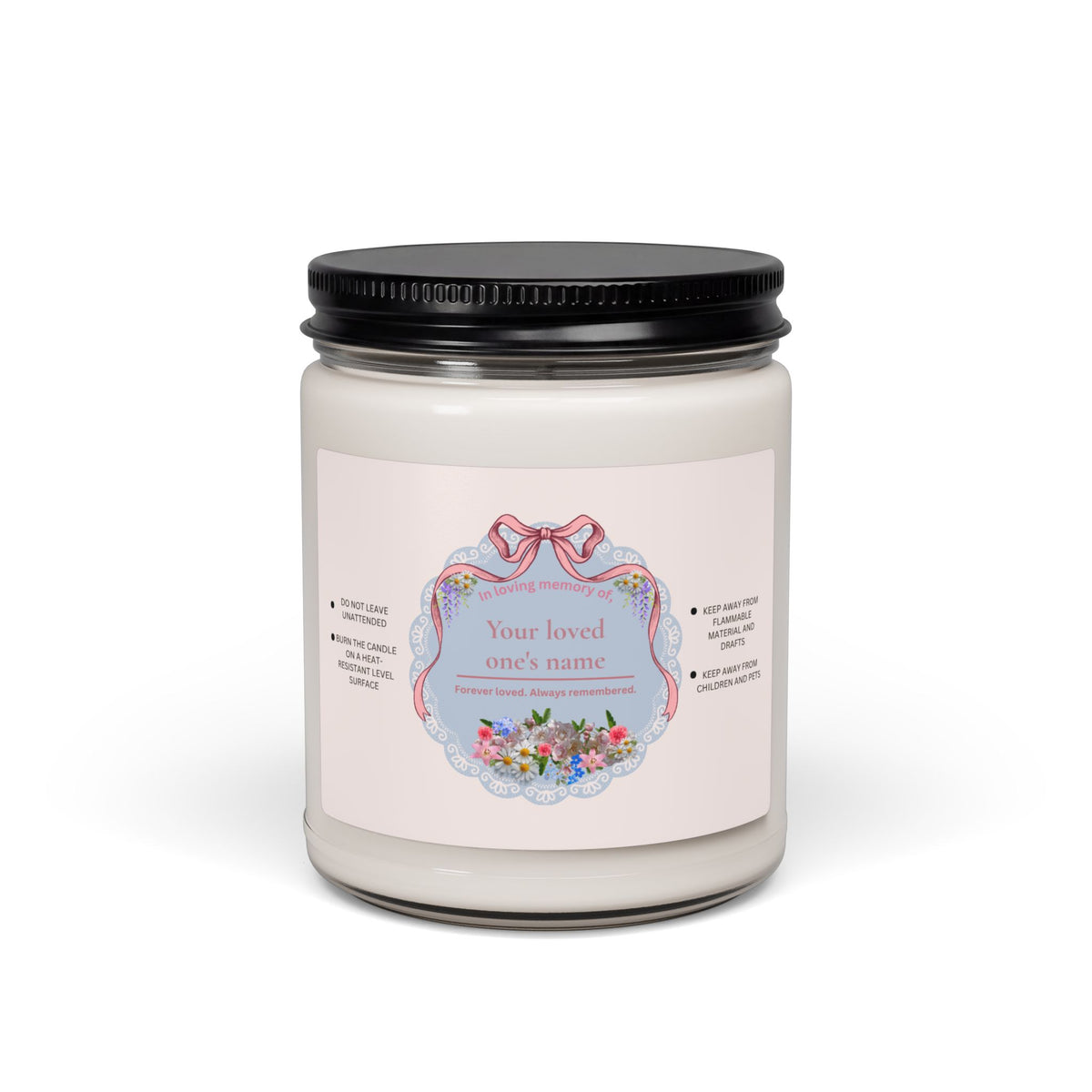 In Loving Memory — Personalized Unscented Memorial Candle