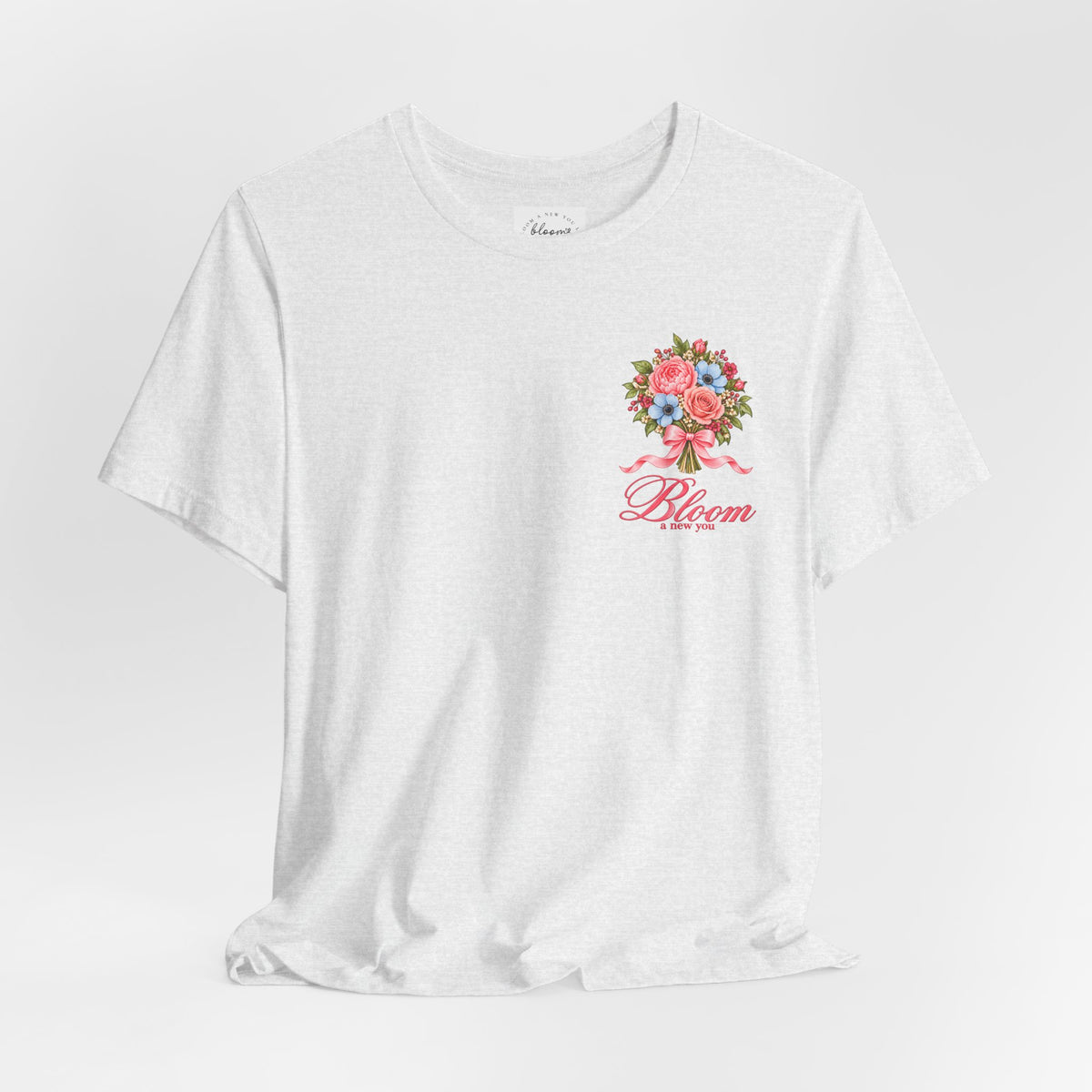 Grow Through What You Go Through — Floral & Bow T-Shirt