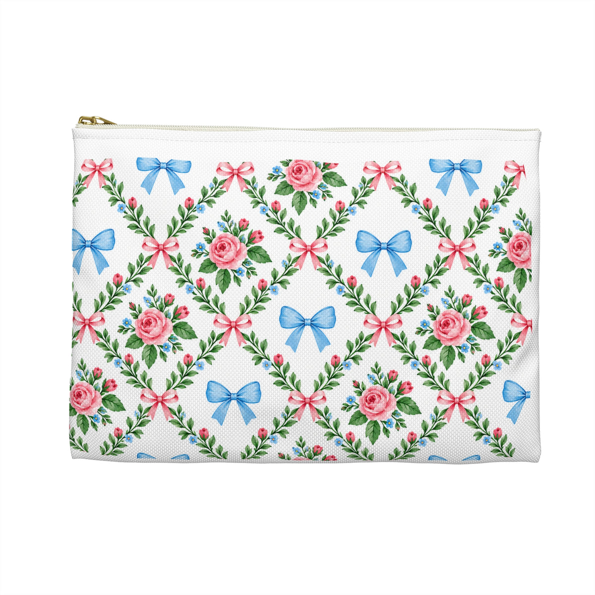 Floral Bow Cosmetic Pouch