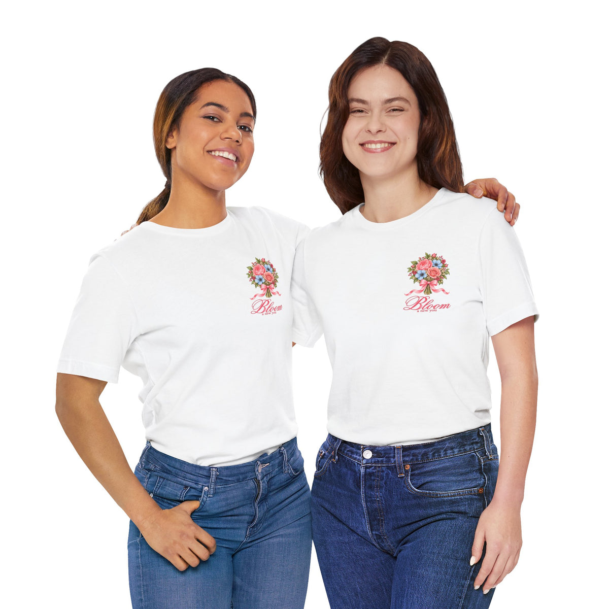 Grow Through What You Go Through — Floral & Bow T-Shirt