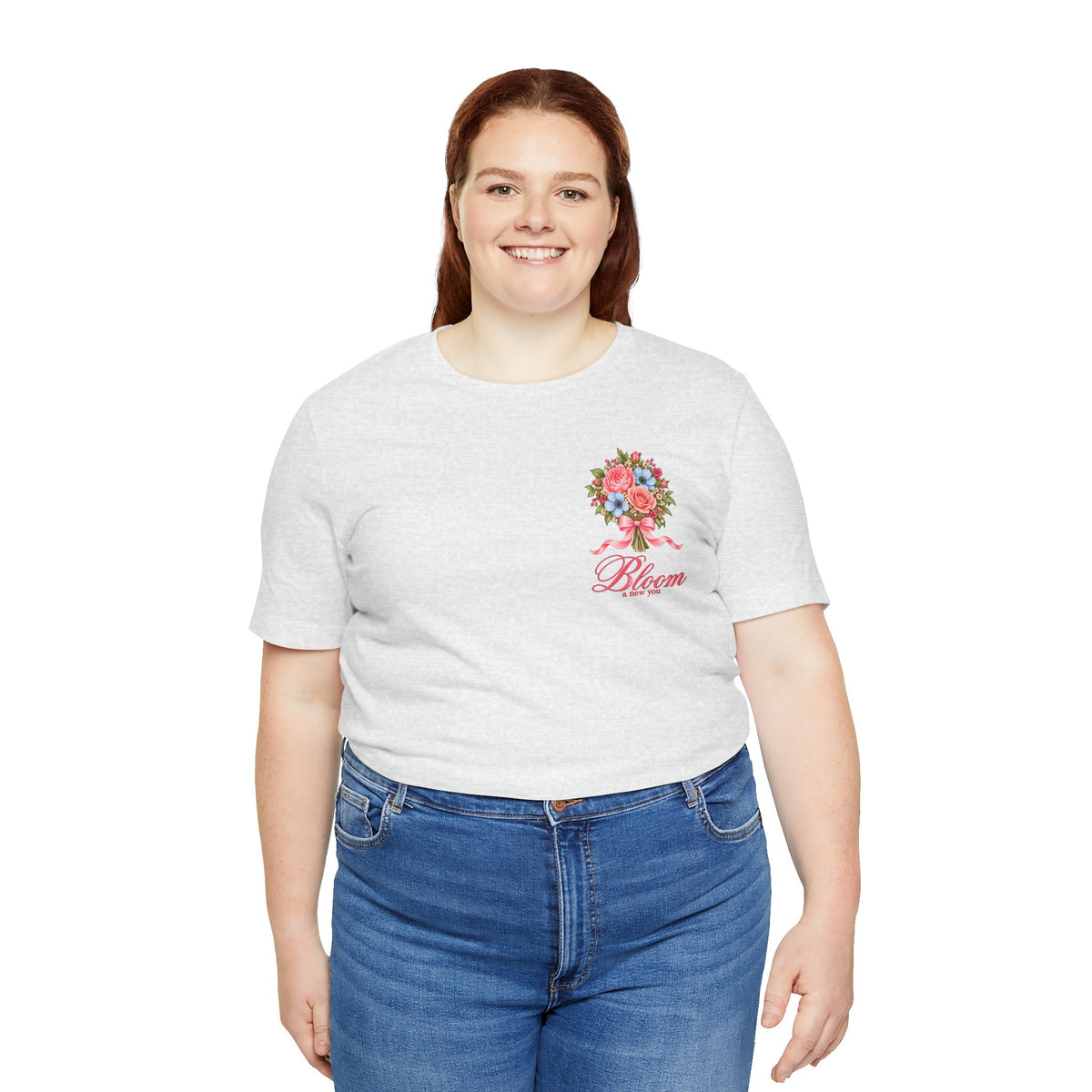 Grow Through What You Go Through — Floral & Bow T-Shirt