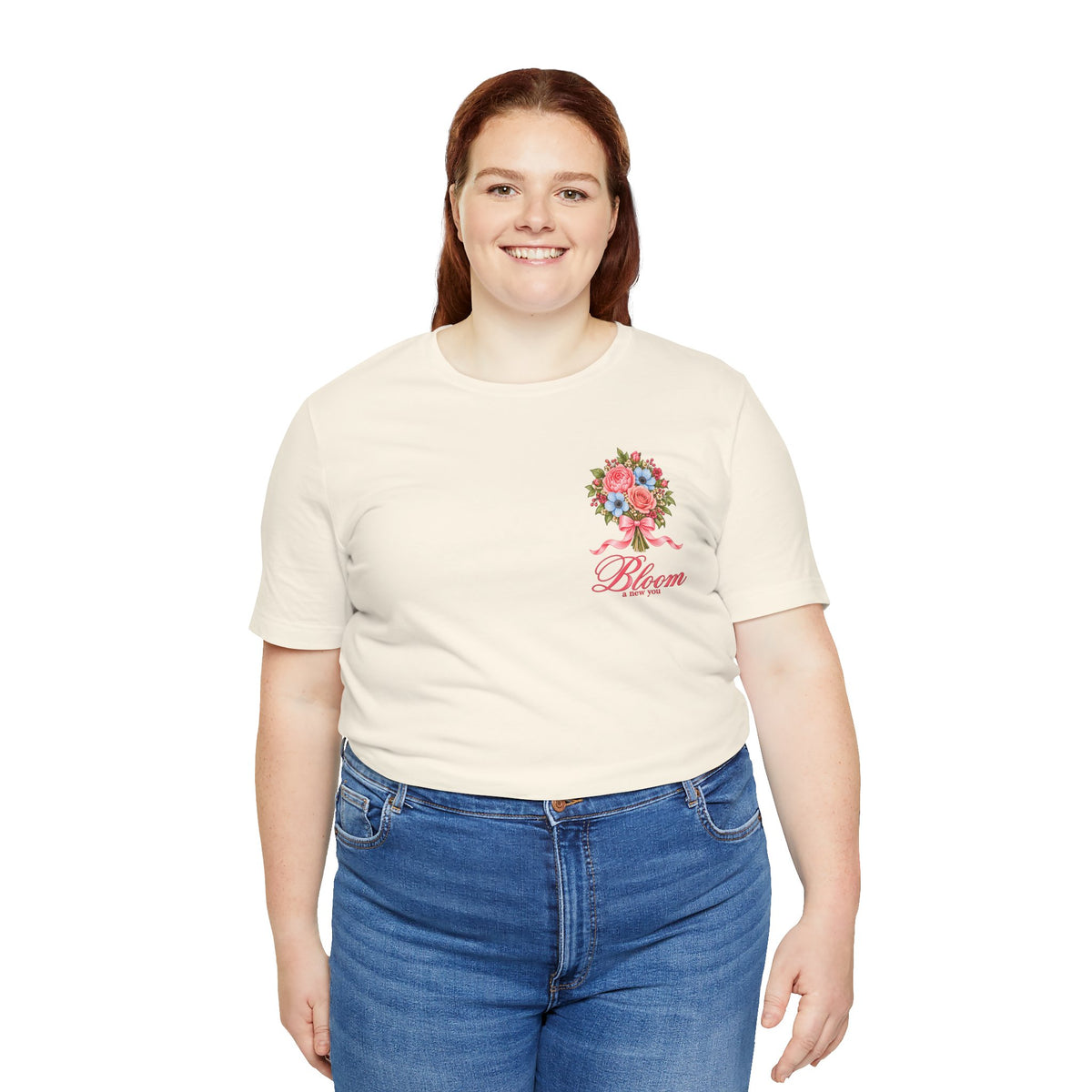 Grow Through What You Go Through — Floral & Bow T-Shirt