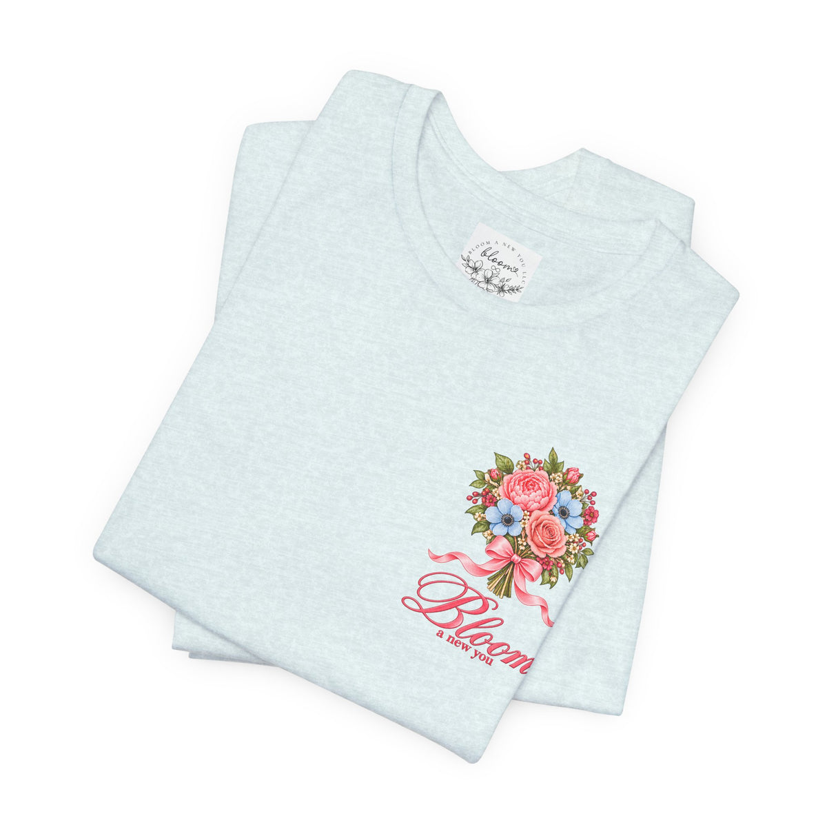 Grow Through What You Go Through — Floral & Bow T-Shirt