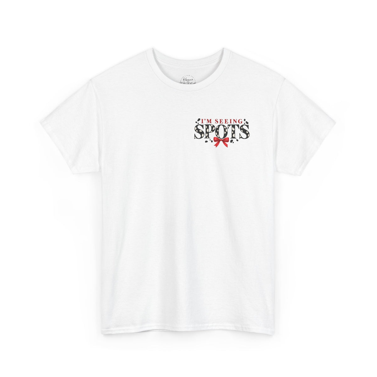 The Seeing Spots Tee — Classic Red Bow