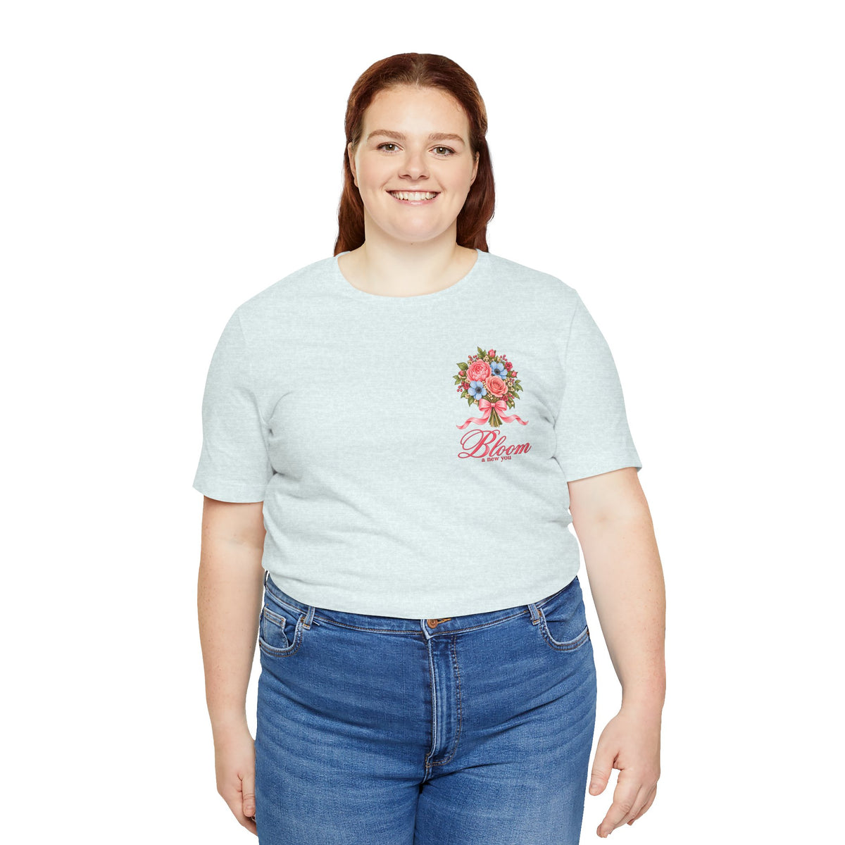 Grow Through What You Go Through — Floral & Bow T-Shirt