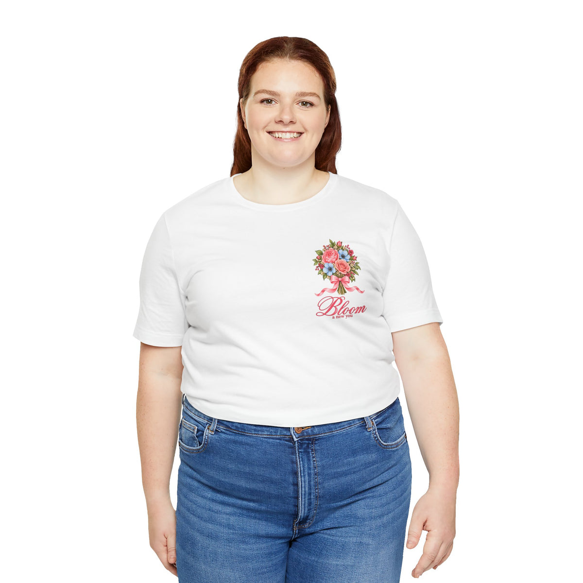 Grow Through What You Go Through — Floral & Bow T-Shirt