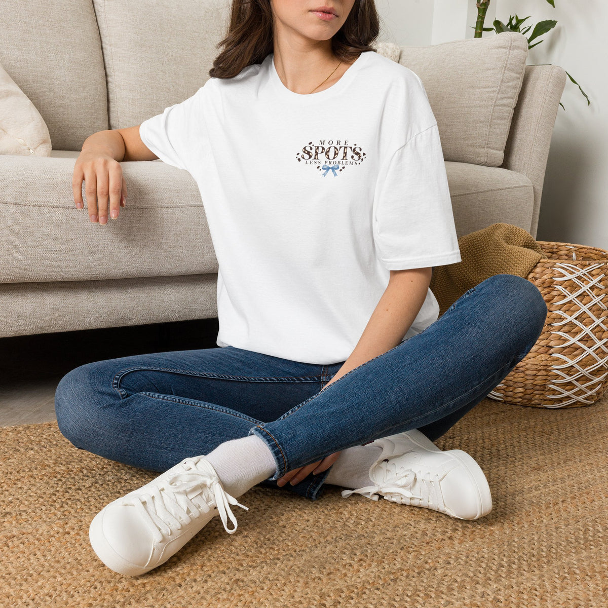 The Seeing Spots Tee — Liver & Blue