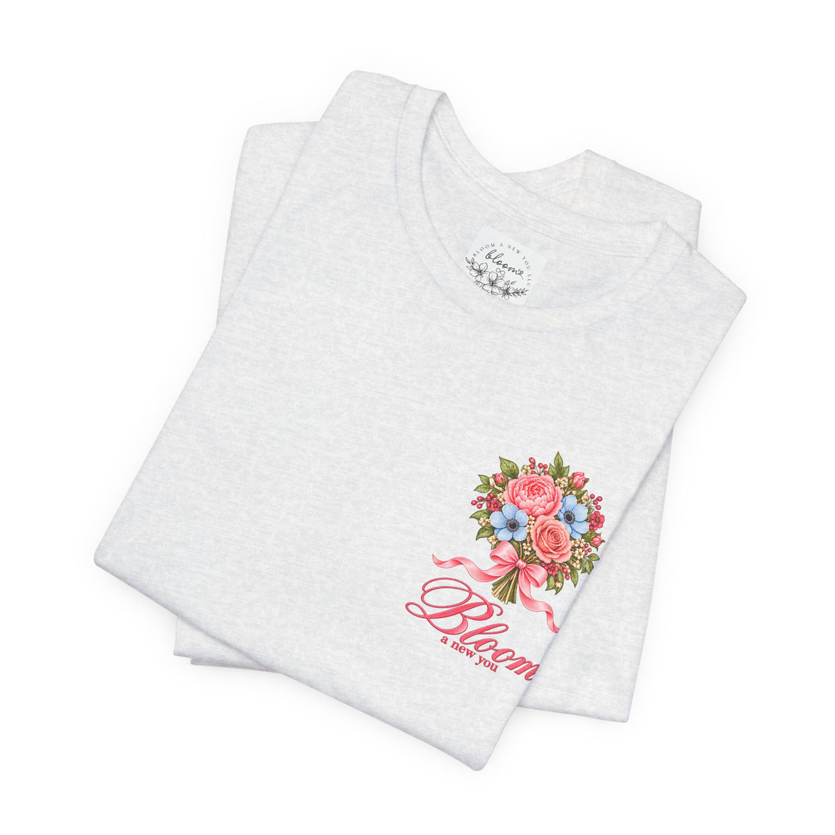 Grow Through What You Go Through — Floral & Bow T-Shirt
