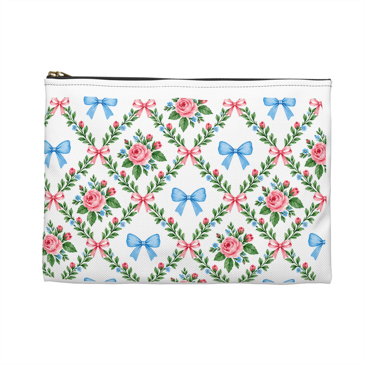 Floral Bow Cosmetic Pouch