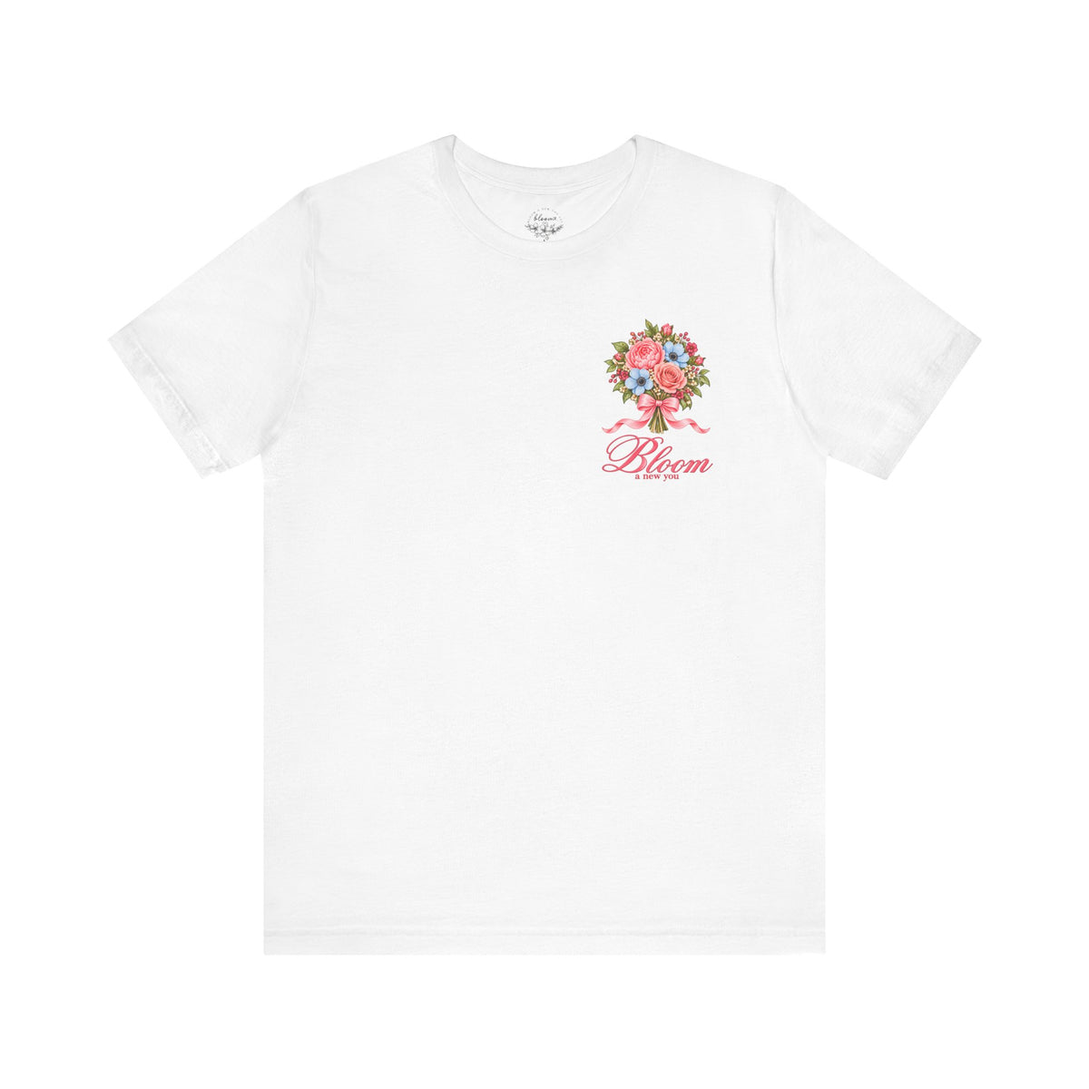 Grow Through What You Go Through — Floral & Bow T-Shirt