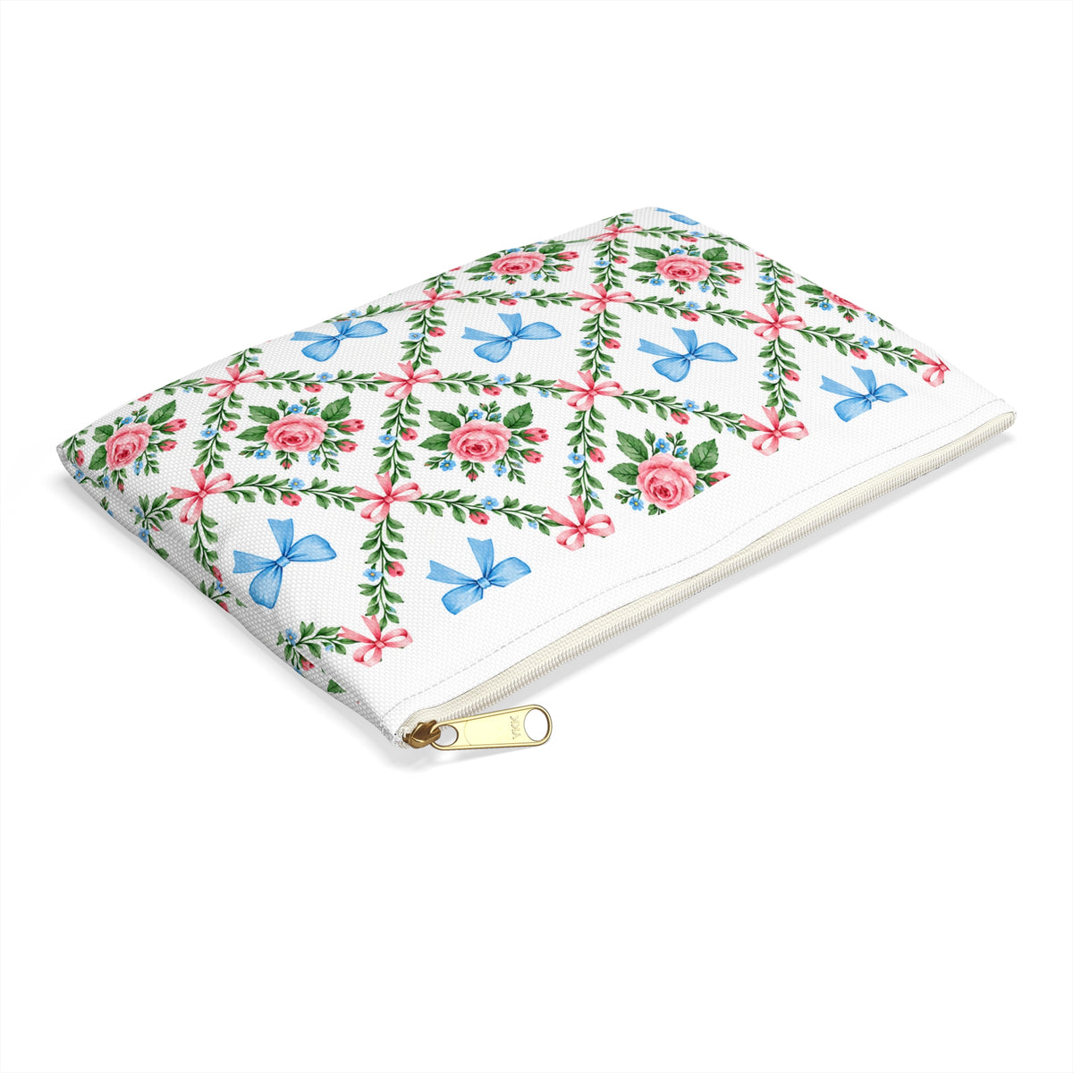 Floral Bow Cosmetic Pouch