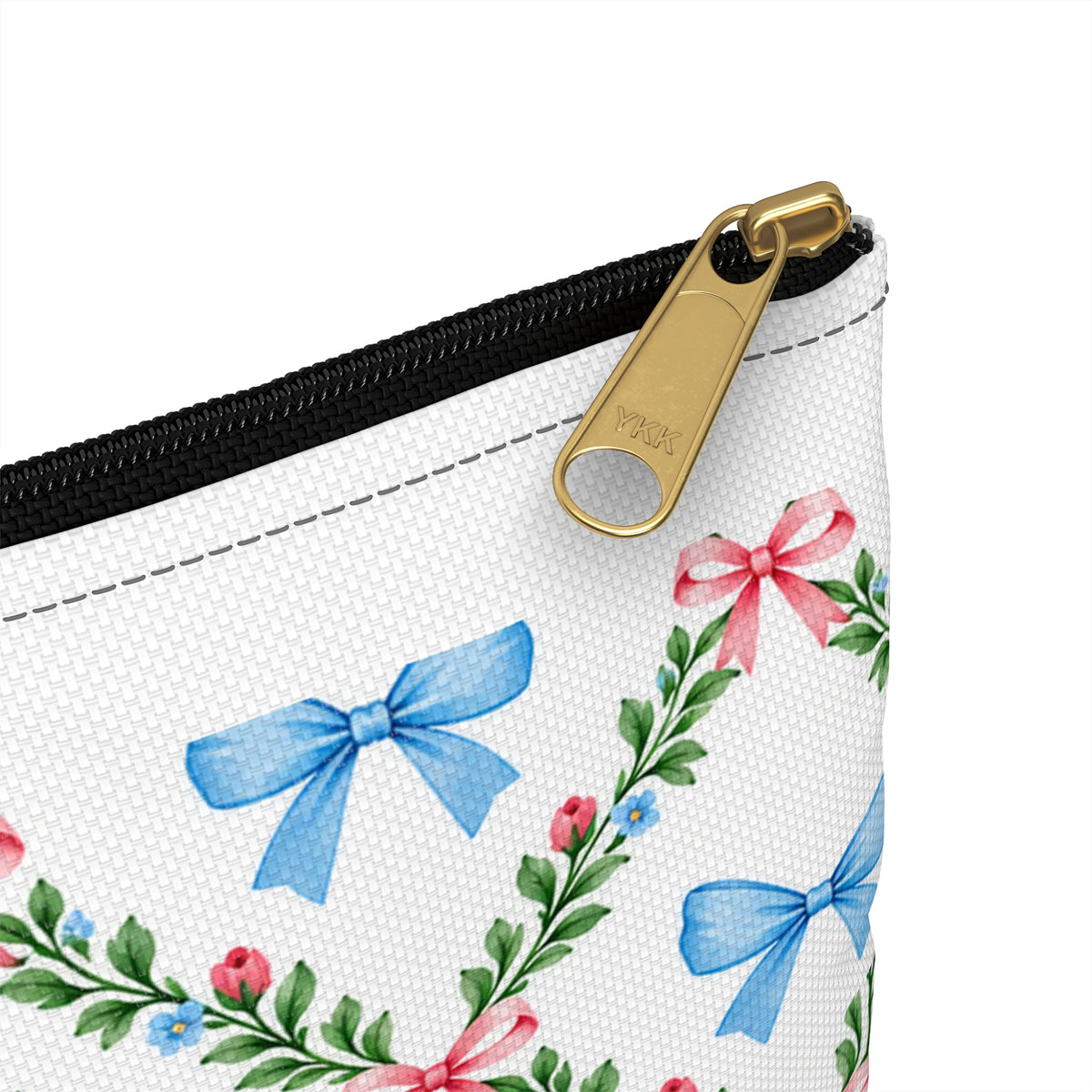 Floral Bow Cosmetic Pouch