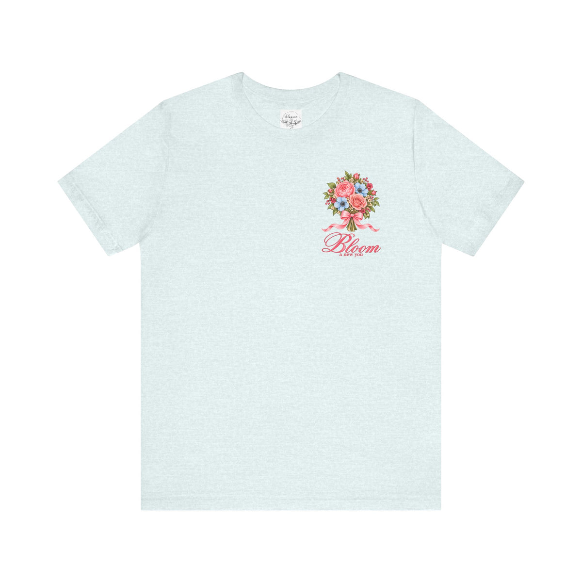 Grow Through What You Go Through — Floral & Bow T-Shirt