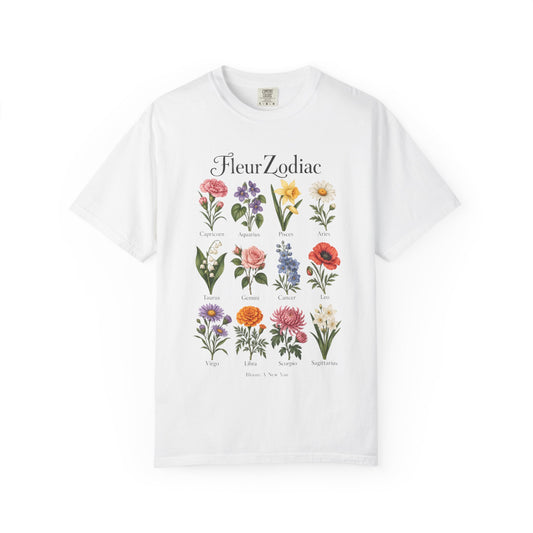 Fleur Zodiac —Comfort Colors Tee
