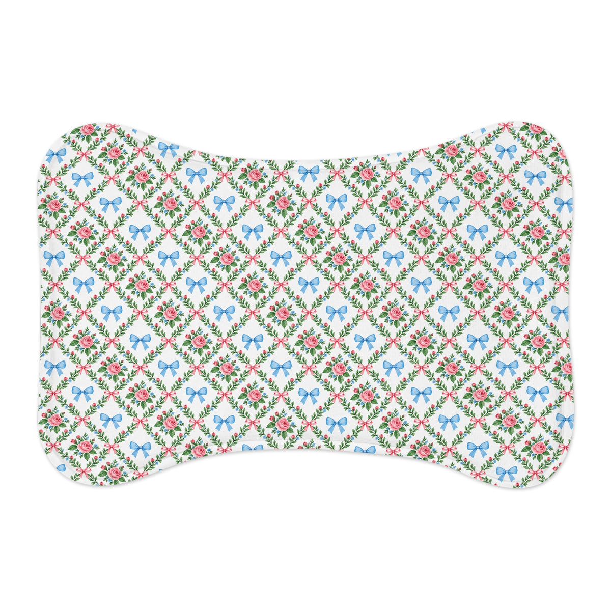 Bows in Bloom Bone-Shaped Pet Feeding Mat