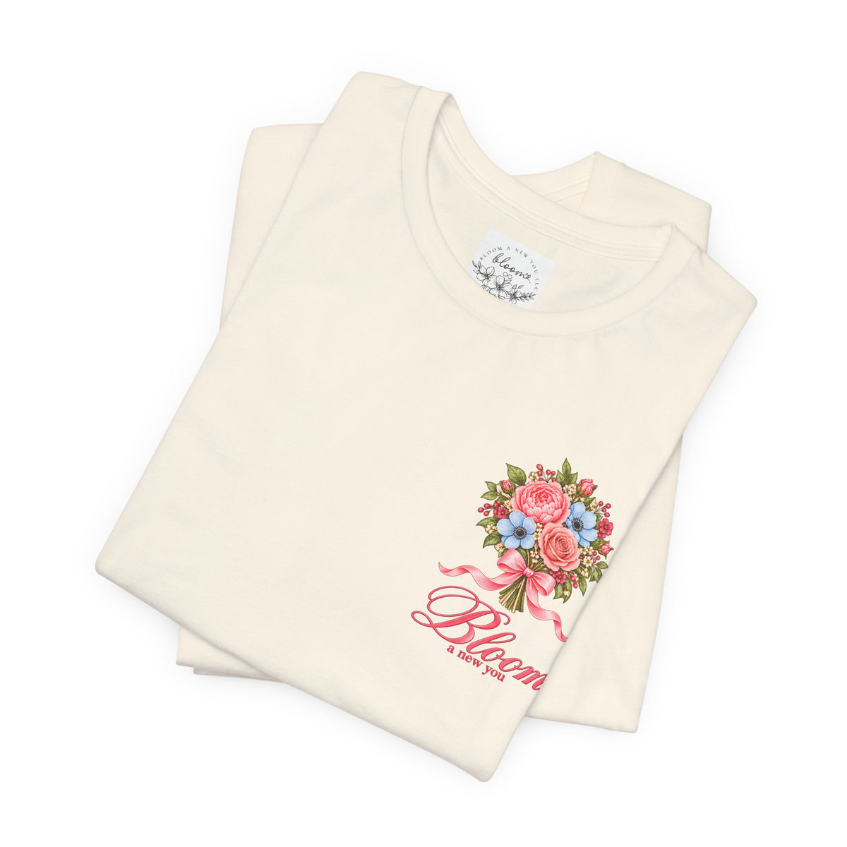 Grow Through What You Go Through — Floral & Bow T-Shirt