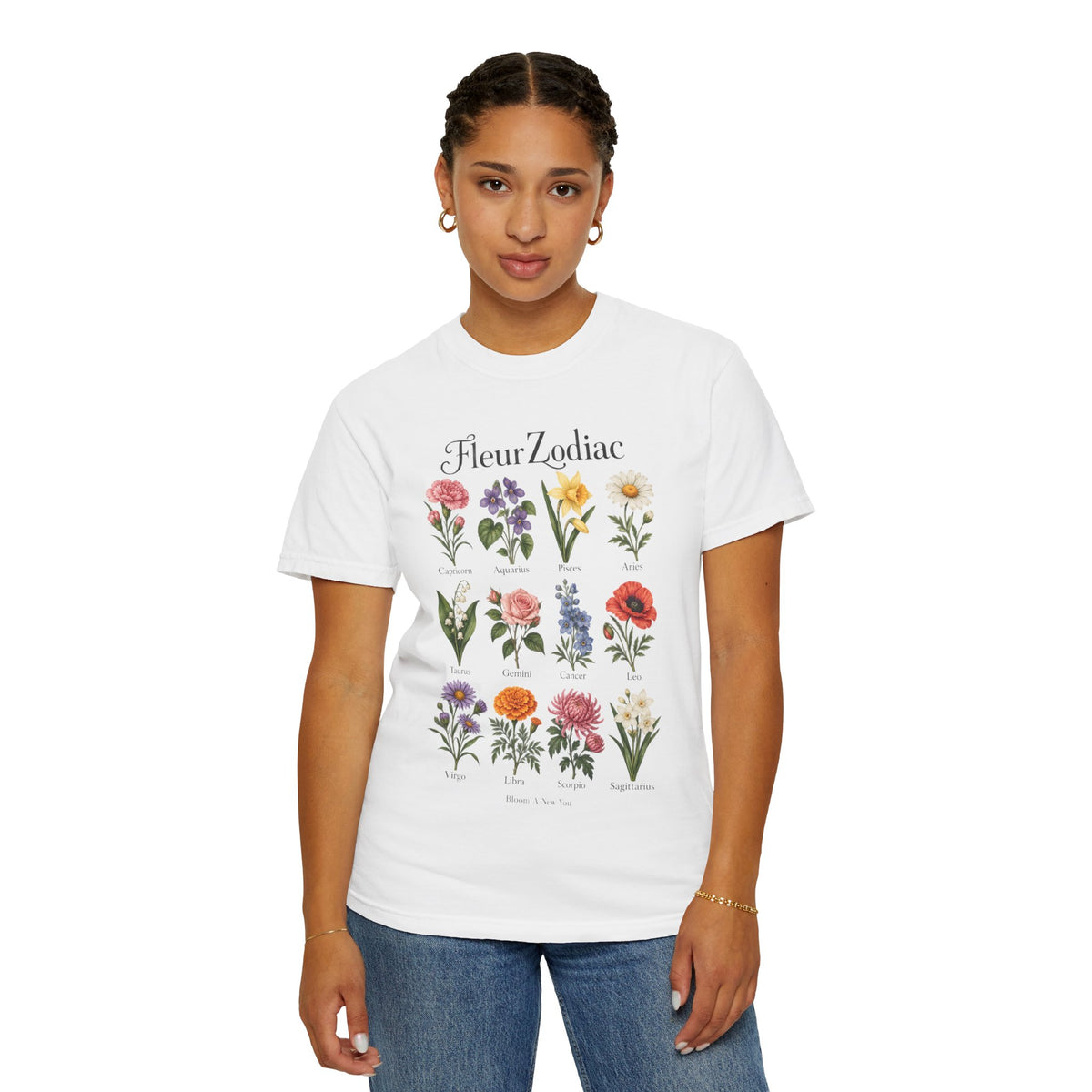 Fleur Zodiac —Comfort Colors Tee