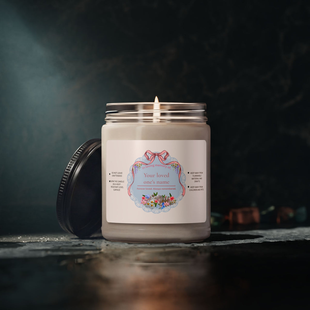 In Loving Memory — Personalized Unscented Memorial Candle