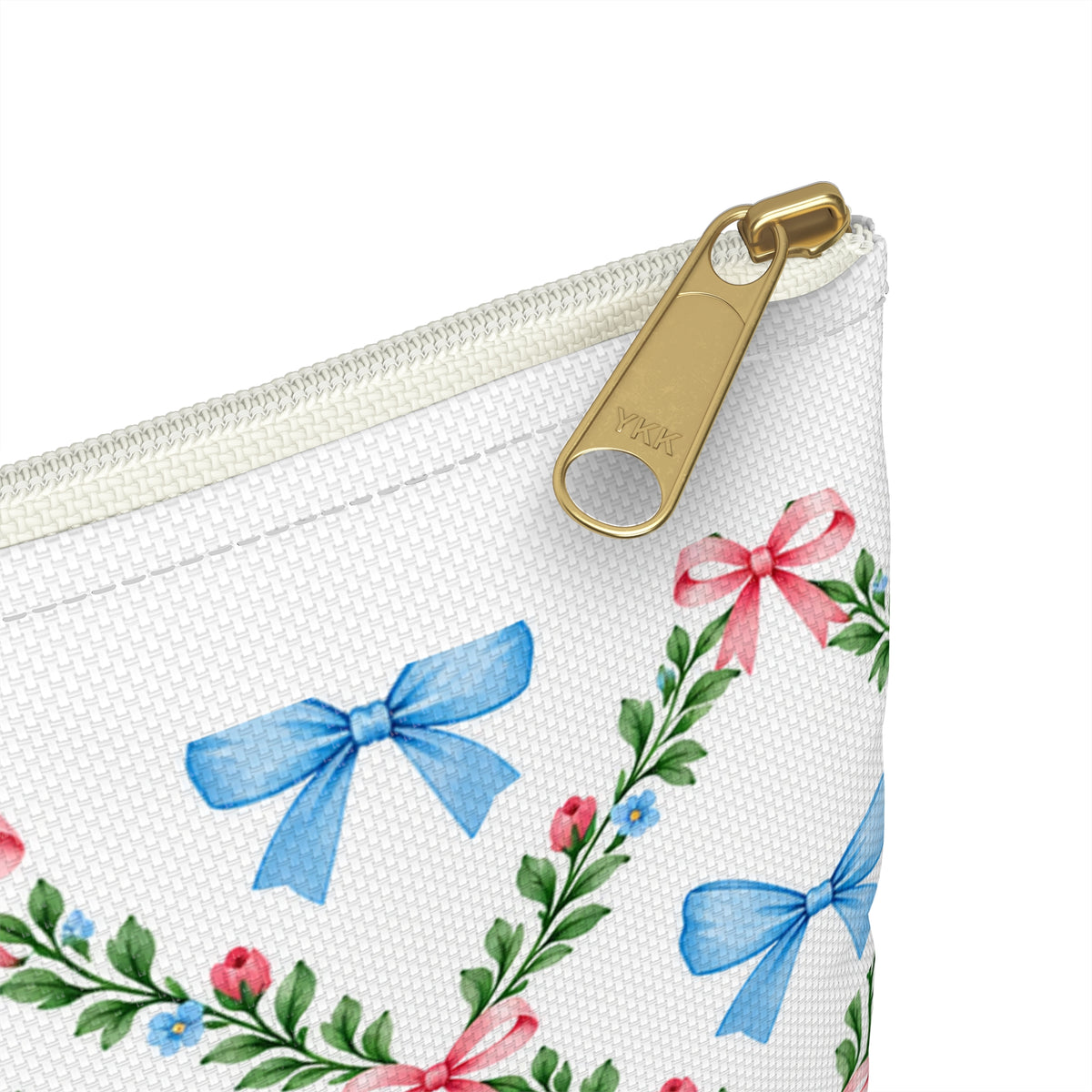 Floral Bow Cosmetic Pouch