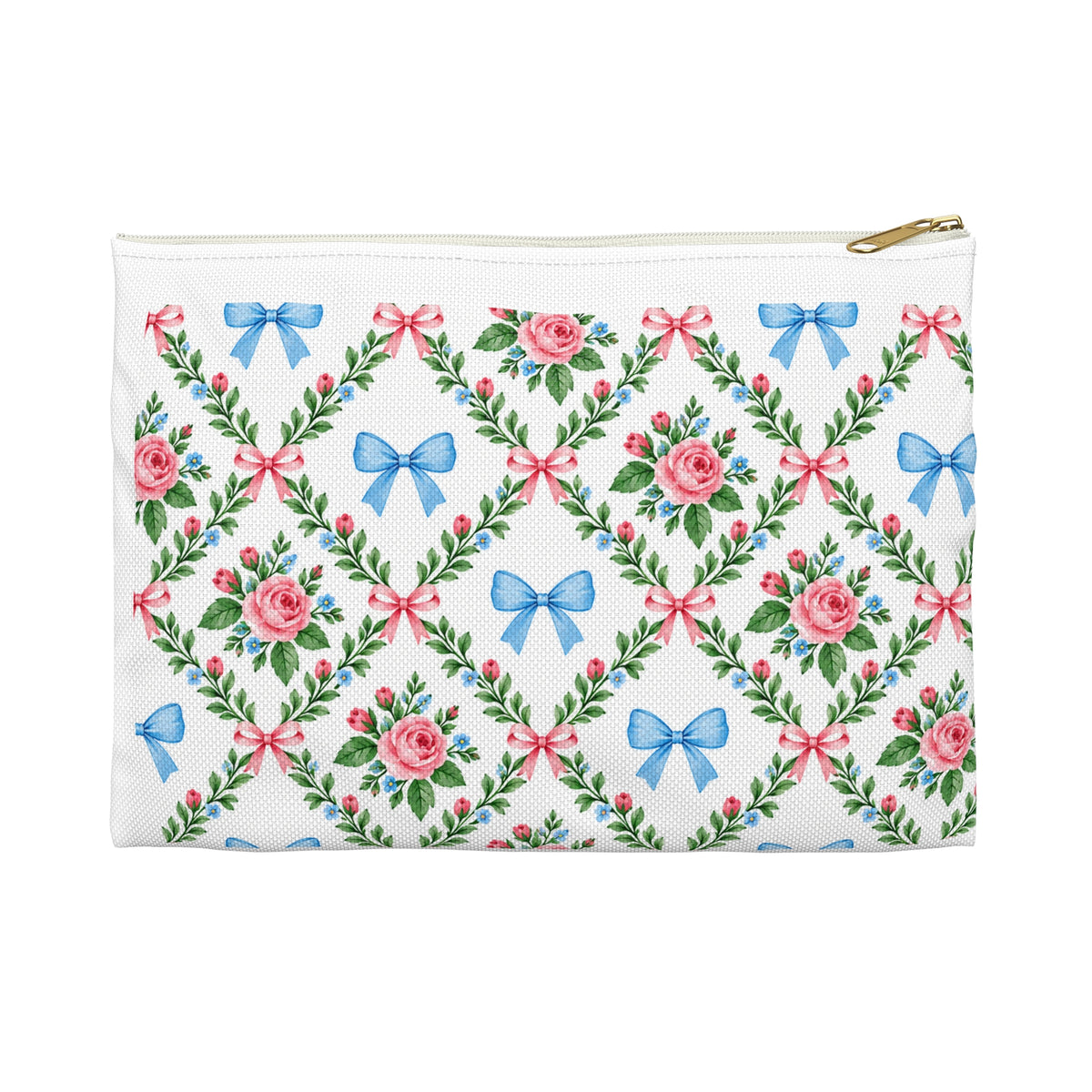 Floral Bow Cosmetic Pouch