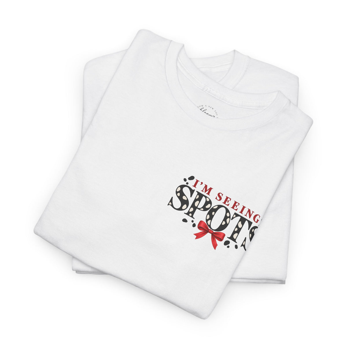 The Seeing Spots Tee — Classic Red Bow