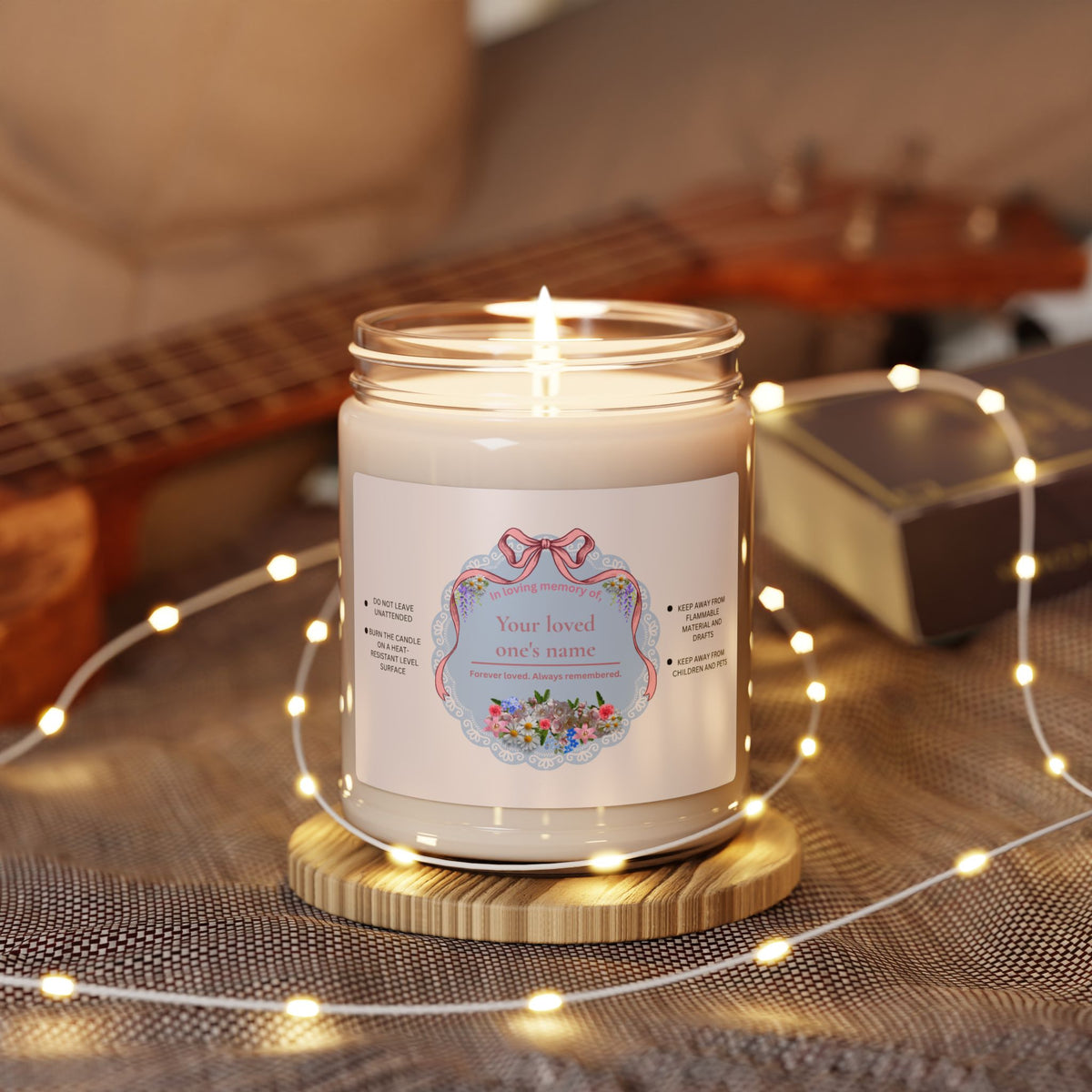 In Loving Memory — Personalized Unscented Memorial Candle