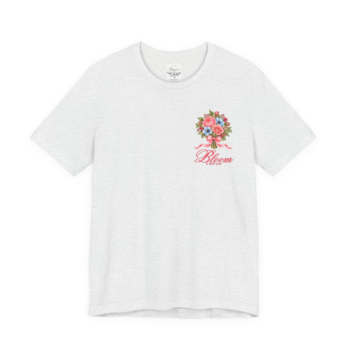 Grow Through What You Go Through — Floral & Bow T-Shirt
