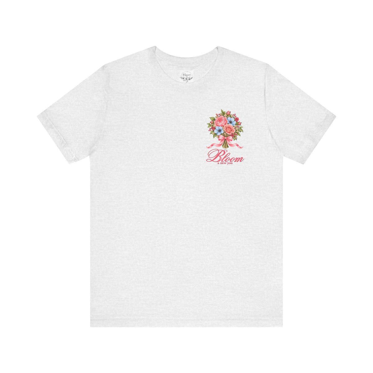 Grow Through What You Go Through — Floral & Bow T-Shirt