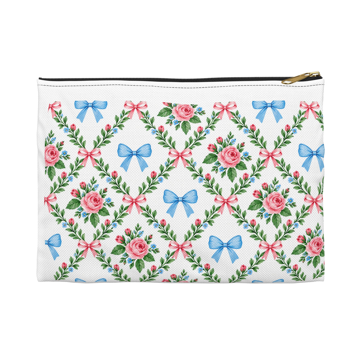 Floral Bow Cosmetic Pouch