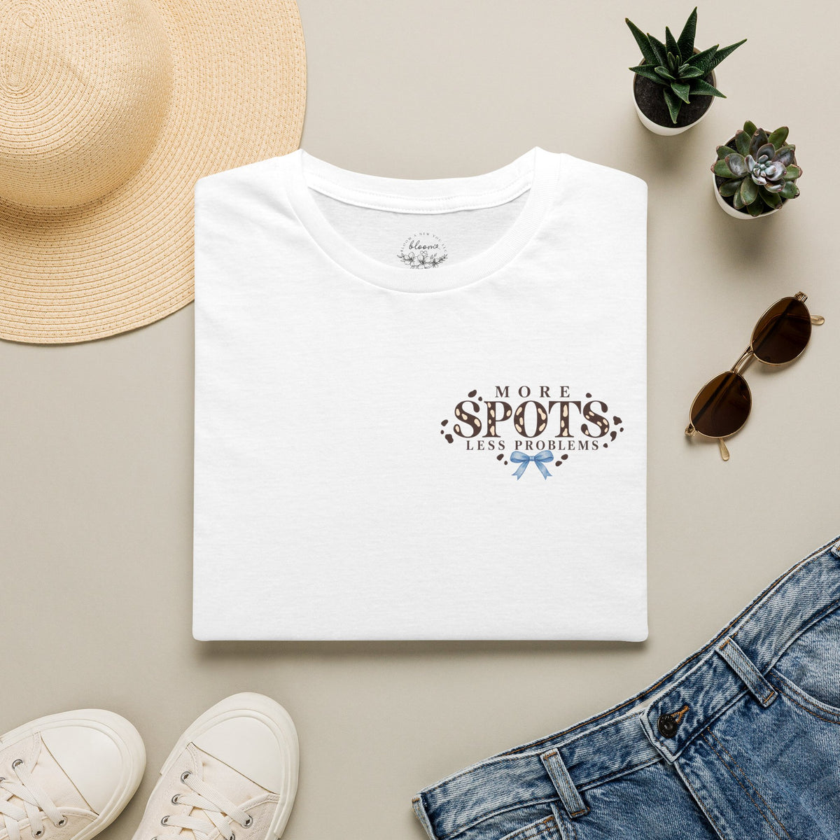 The Seeing Spots Tee — Liver & Blue
