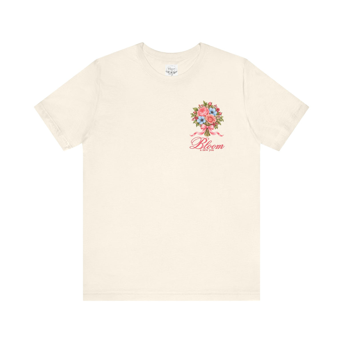 Grow Through What You Go Through — Floral & Bow T-Shirt