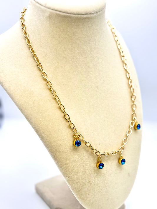 Moments in Color Teal Charm Necklace