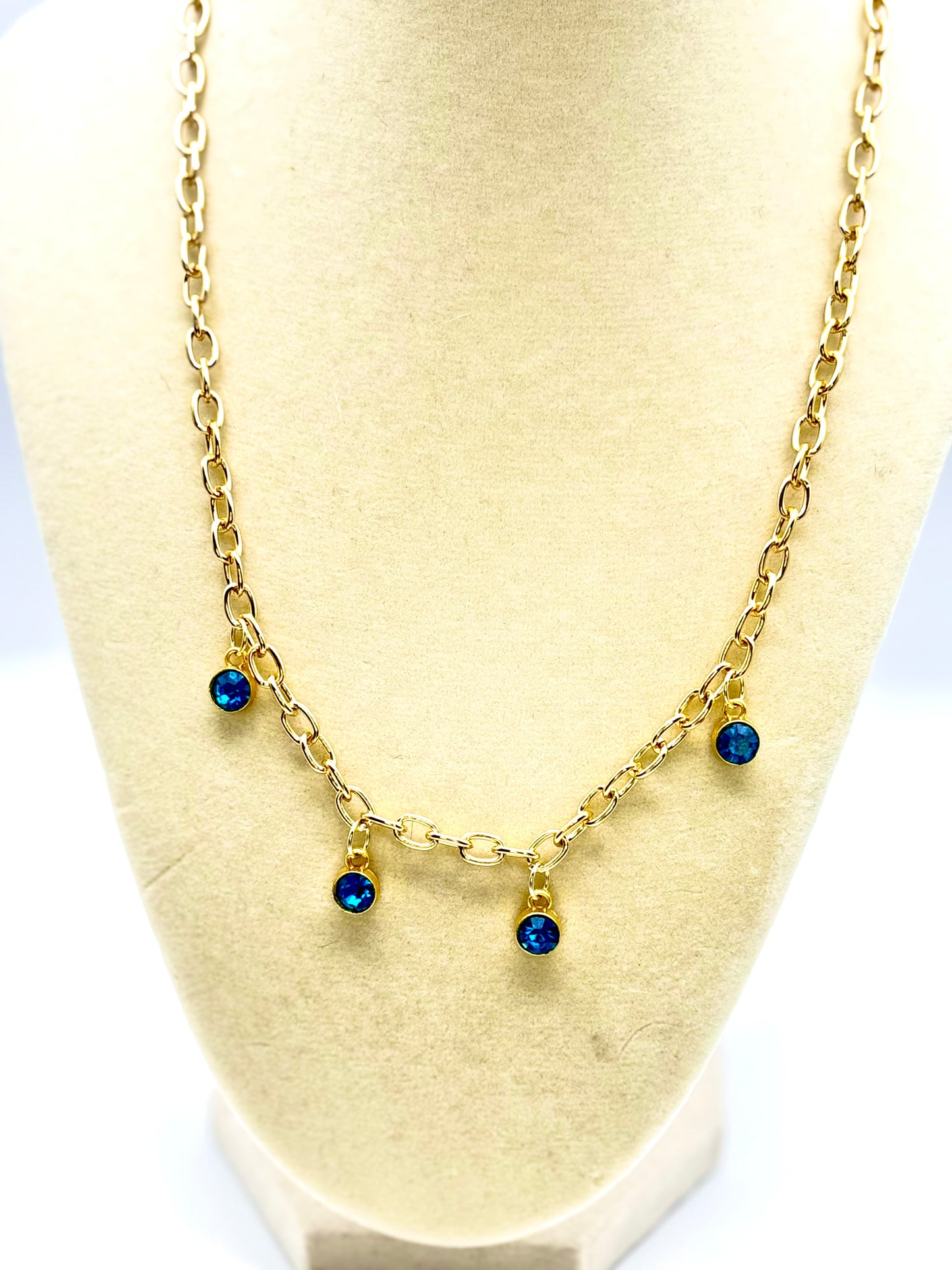 Moments in Color Teal Charm Necklace