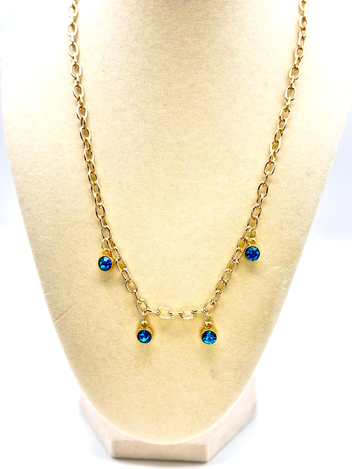 Moments in Color Teal Charm Necklace