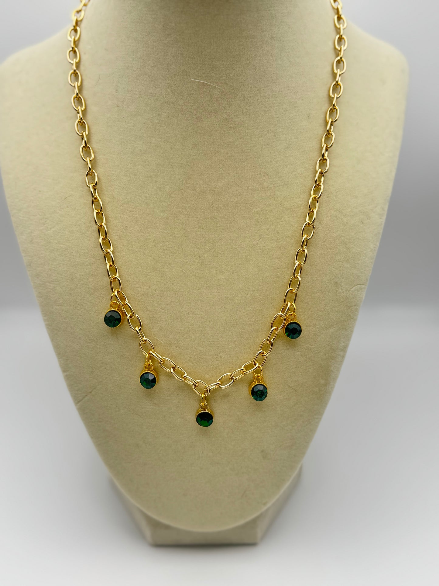Moments in Color Emerald Charm Necklace
