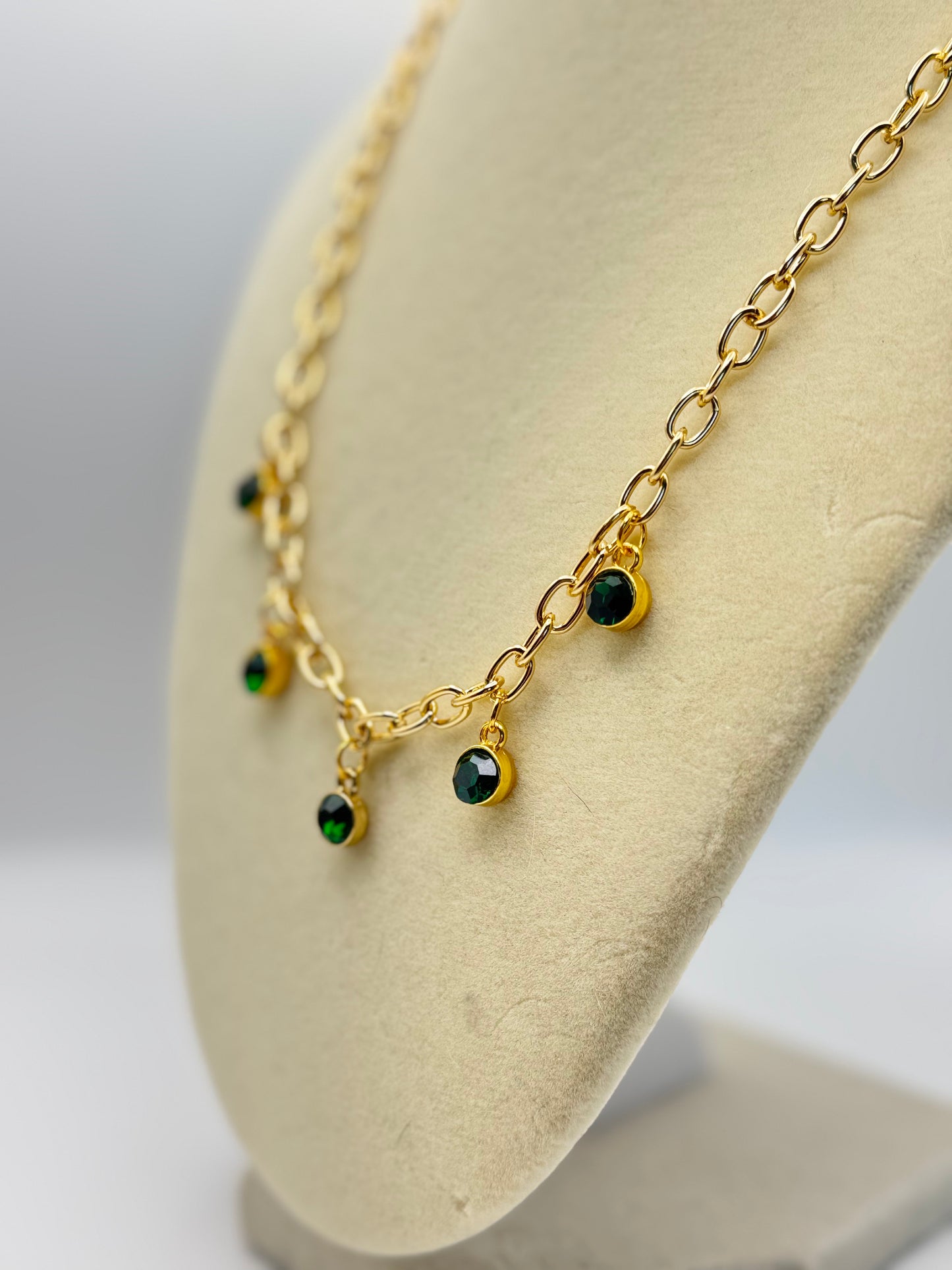 Moments in Color Emerald Charm Necklace