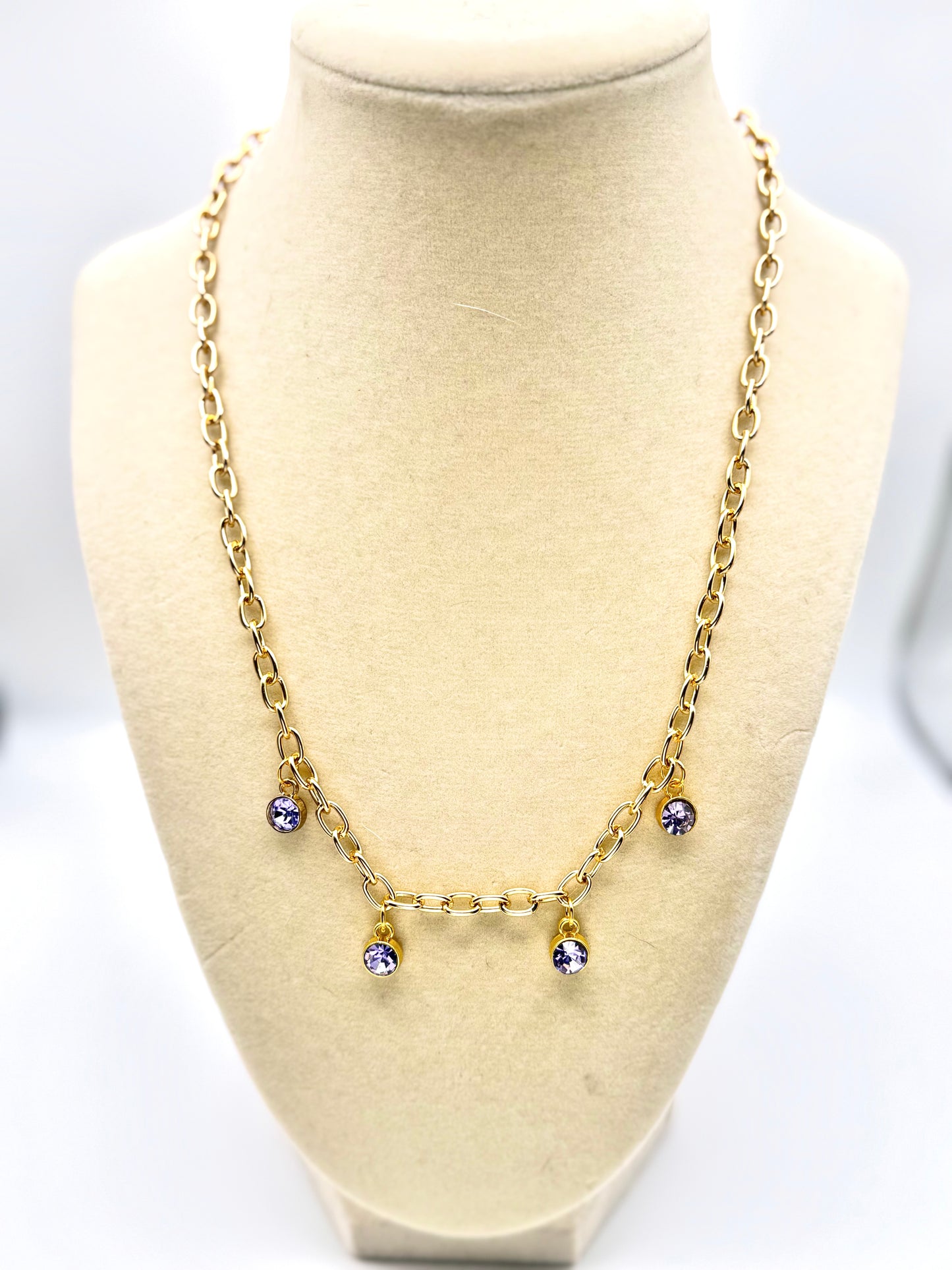 Moments in Color Purple Charm Necklace