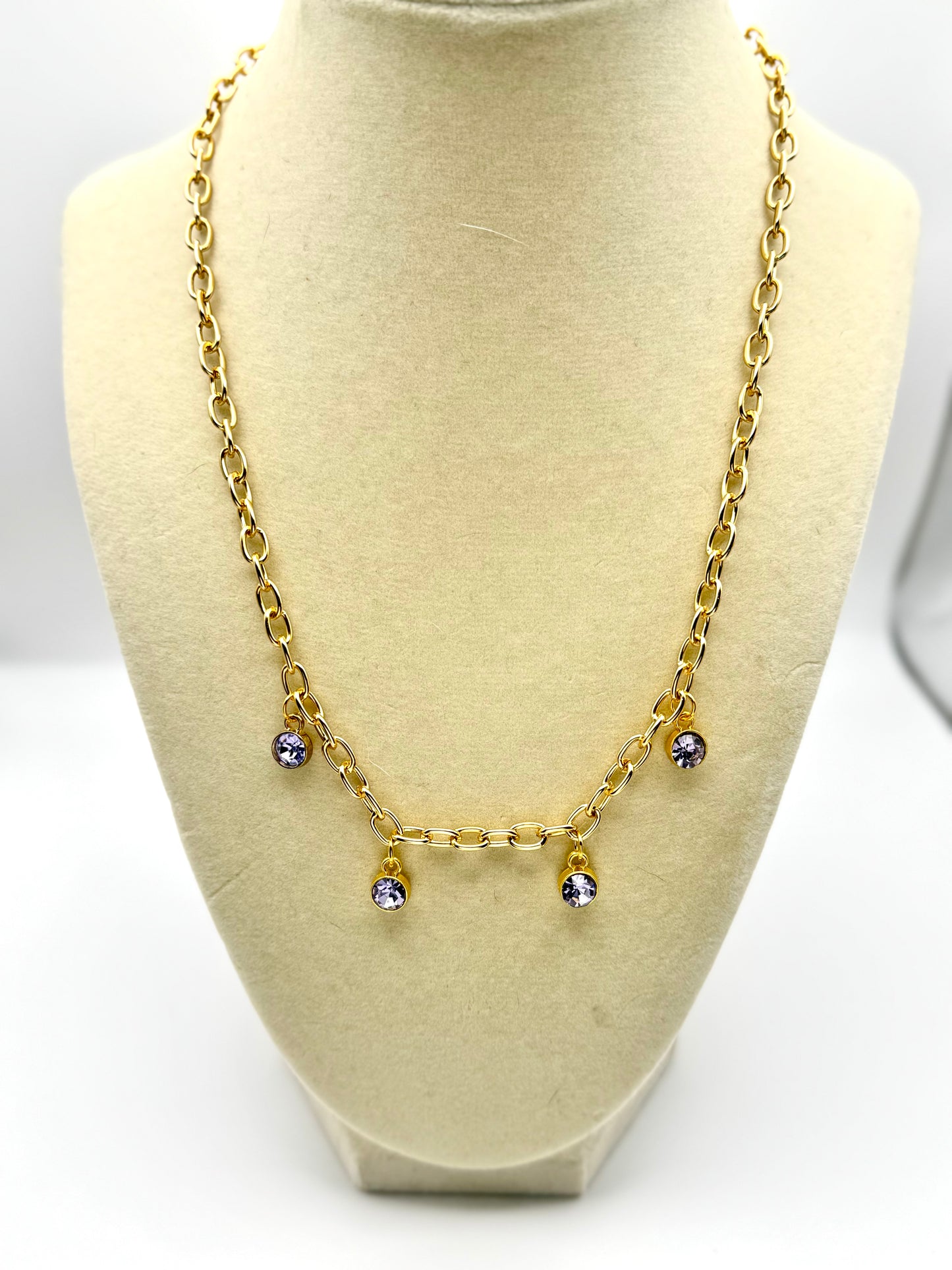 Moments in Color Purple Charm Necklace