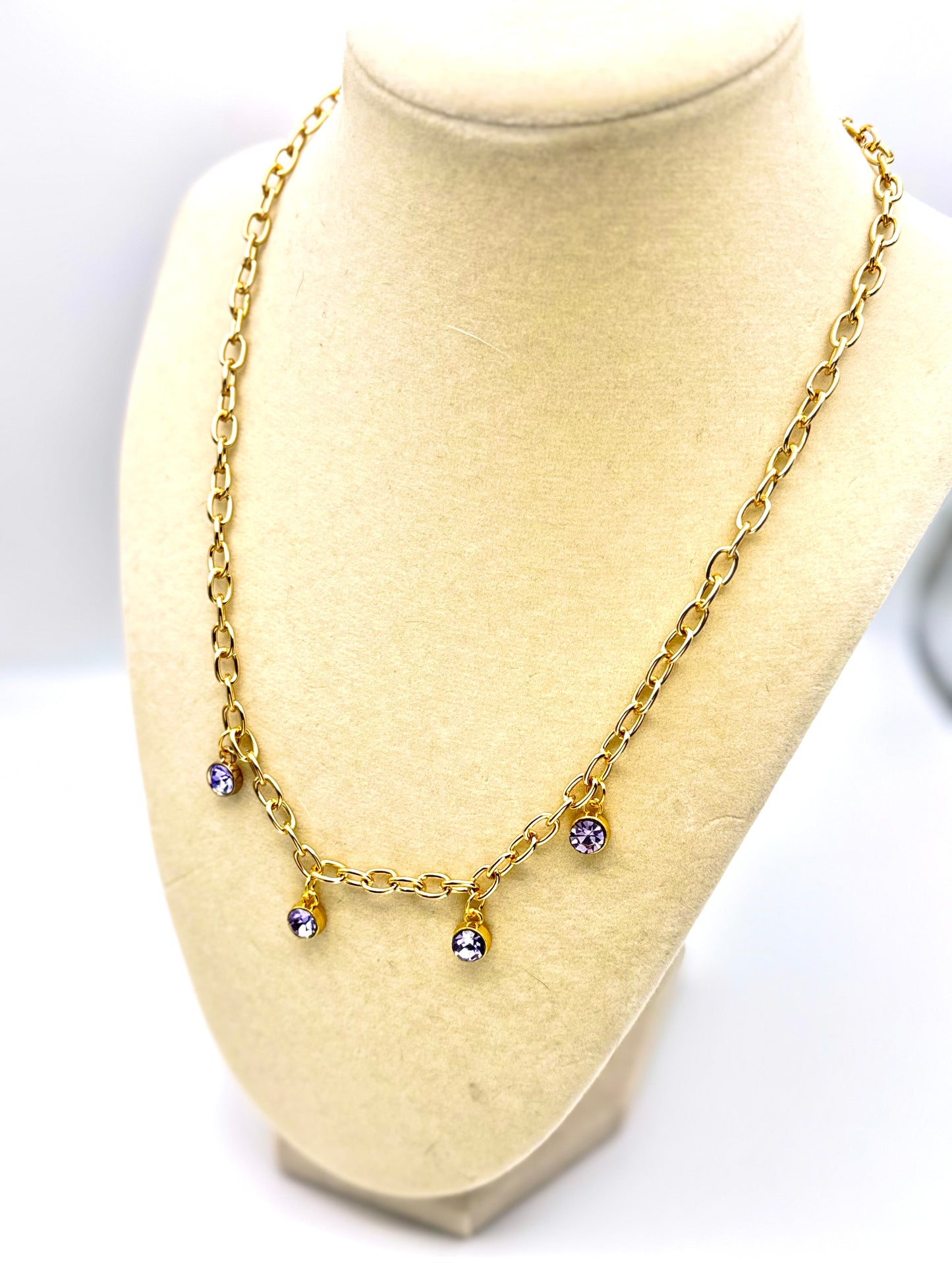 Moments in Color Purple Charm Necklace