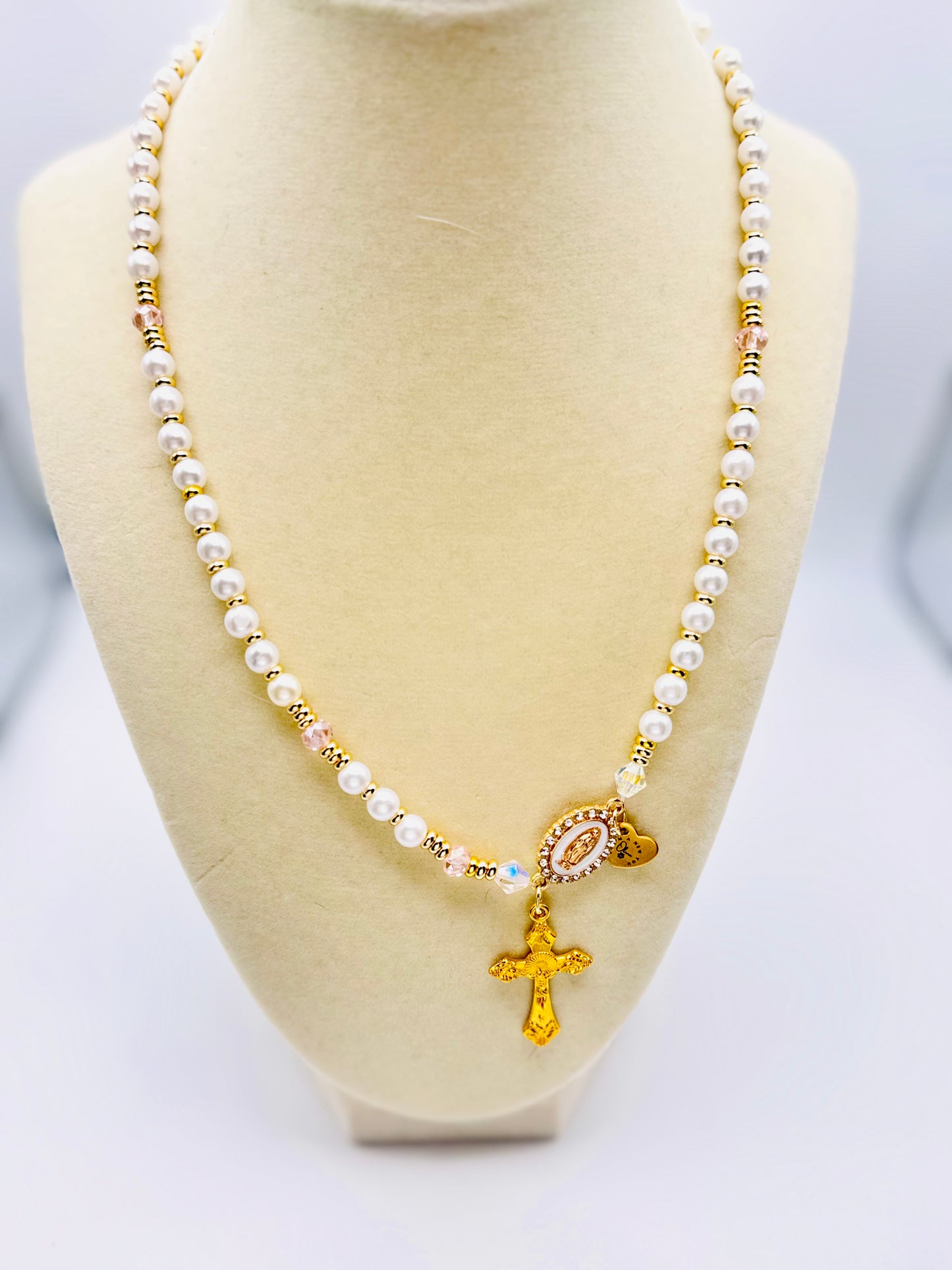 Blush Light Convertible Rosary Wrap