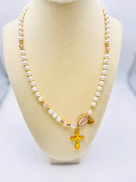 Blush Light Convertible Rosary Wrap