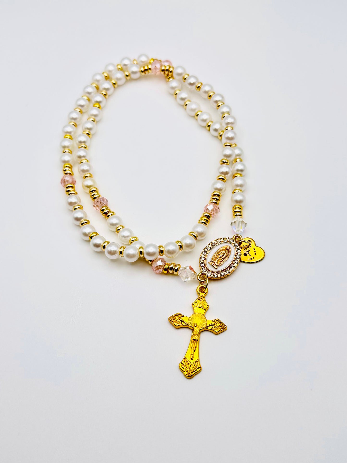 Blush Light Convertible Rosary Wrap