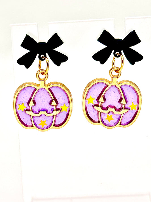 Midnight Magic Pumpkins Earrings