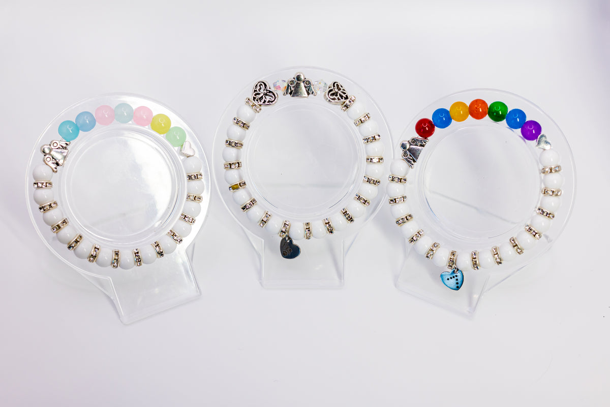 Angelic Rainbow Guardian (Dark Rainbow Beads)